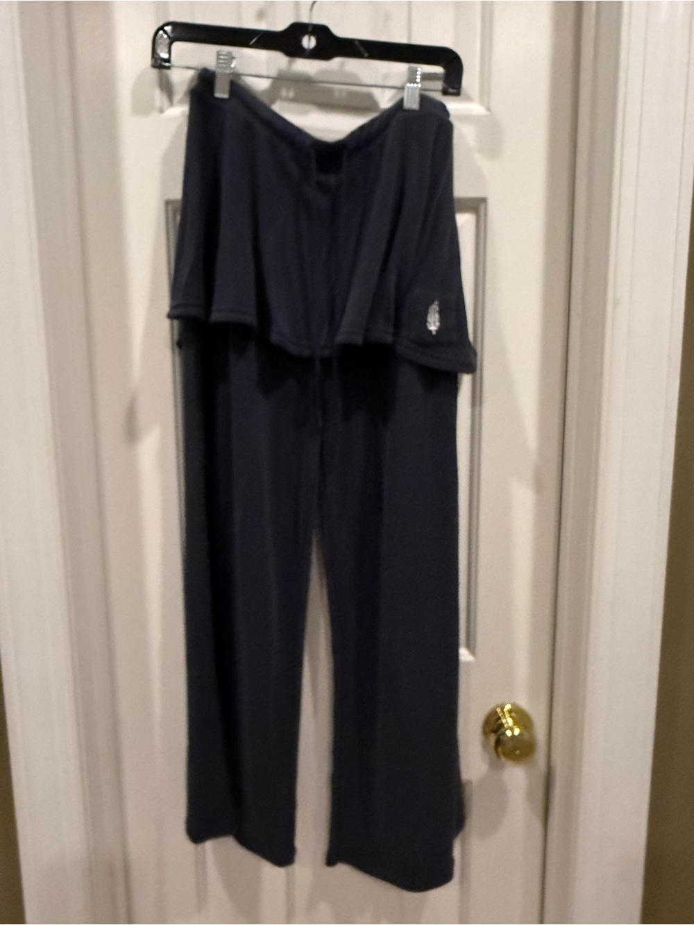 Free People Navy Wide-Leg Skants